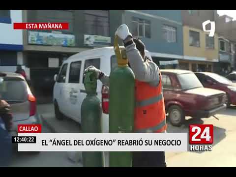 Callao: el 'Ángel del Oxígeno' reabrió su negocio