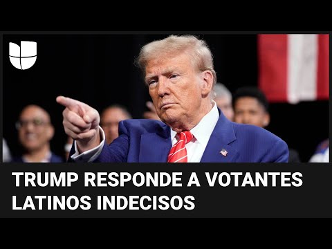 En un minuto: Trump responde a votantes latinos indecisos en el 'town hall' de Univision Noticias