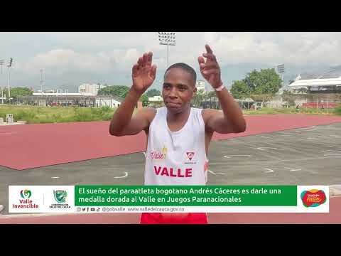 El sueño del paraatleta  Andrés Cáceres es darle una medalla dorada al Valle en Paranacionales
