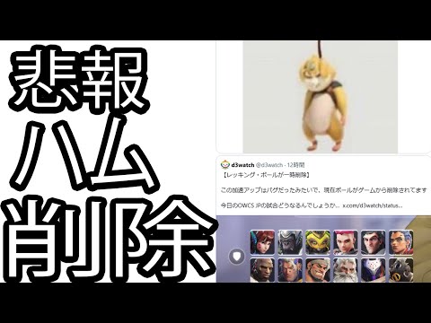 【悲報】ハムがゲームから削除されました。【レッキングボール】【オーバーウォッチ2】