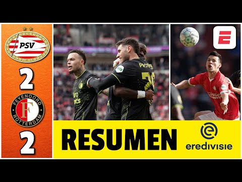 SANTIAGO GIMÉNEZ volvió al gol en el empate 2-2 entre FEYENOORD y PSV. Chucky, titular | Eredivisie