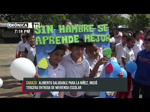 Alimento saludable para la niñez: Tercera entrega de merienda escolar en Carazo - Nicaragua