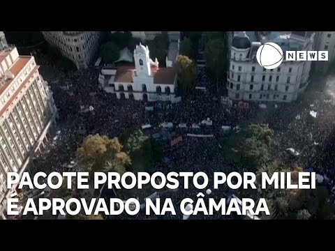 Câmara dos Deputados aprova pacote proposto por Milei