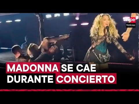 Madonna se cae en pleno concierto por sus 40 años de carrera artística