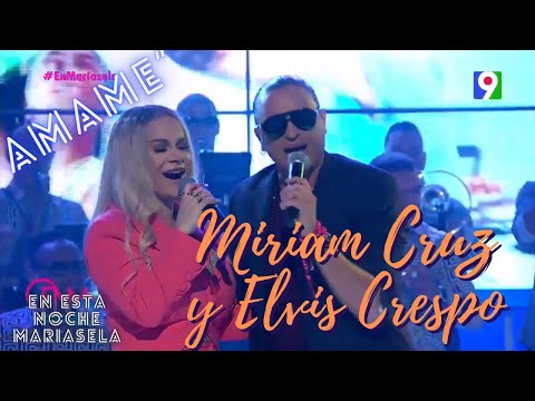 Miriam Cruz y Elvis Crespo interpretando éxitos del ayer y su nuevo tema juntos Amame