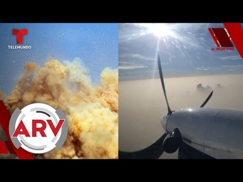 Nube de polvo del Sahara luce aterradora desde el cielo | Al Rojo Vivo | Telemundo