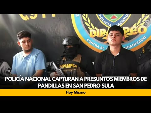 Policía nacional capturan a presuntos miembros de pandillas en San Pedro Sula