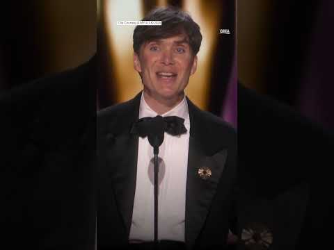 Cillian Murphy accepts the Academy Award for Best Actor at 96th Academy Awards