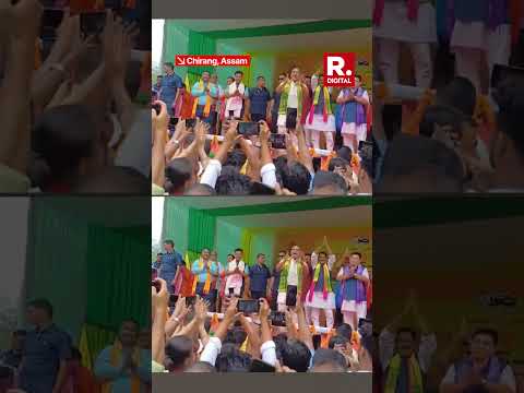 Assam CM Himanta Biswa Sarma Dances With people During Public Gathering In Chirang | Elections 2024