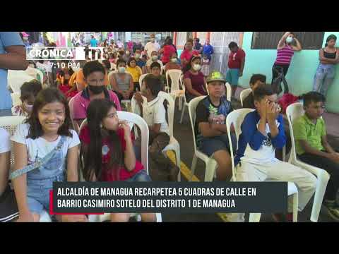 Alcaldía de Managua inaugura proyecto vial en el barrio Camilo Sotelo - Nicaragua