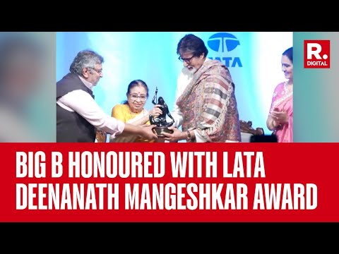 Bollywood Actor Amitabh Bachchan Gets Honoured With The Third Lata Dinanath Mangeshkar Award