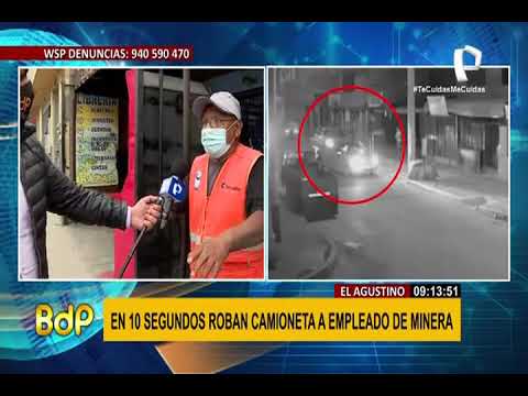 El Agustino: piden apoyo a autoridades para recuperar camioneta robada a trabajador minero