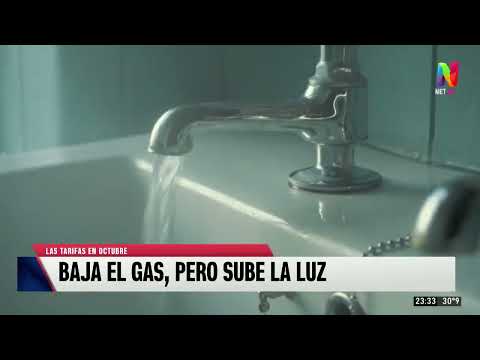 Baja la nafta  y el gas, pero sube la luz