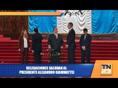 Delegaciones saludan al presidente Alejandro Giammattei