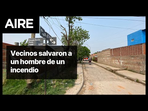 Se incendió su casa en Barrio San Lorenzo, un vecino lo rescató dos veces y le salvó la vida