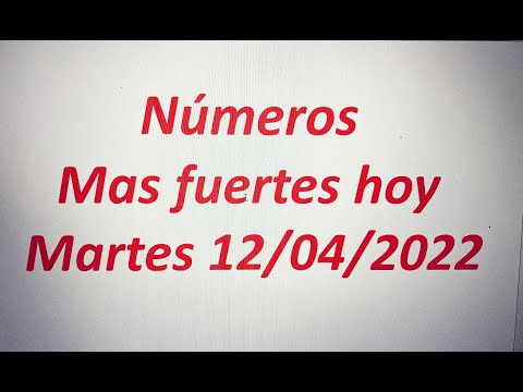 NUMEROS PERFECTO PARA HOY 12/04/22 DE ABRIL 2022 , NUMEROS PARA  GANAR EN LAS LOTERIAS