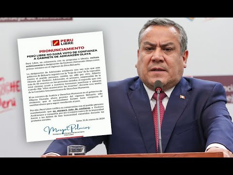 Perú Libre anuncia que no dará voto de confianza a gabinete de Gustavo Andrianzén