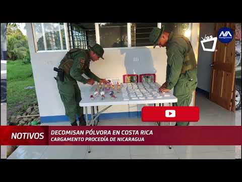 Costa Rica decomisa 8,158  unidades de pólvora ilegal que procedía de Nicaragua