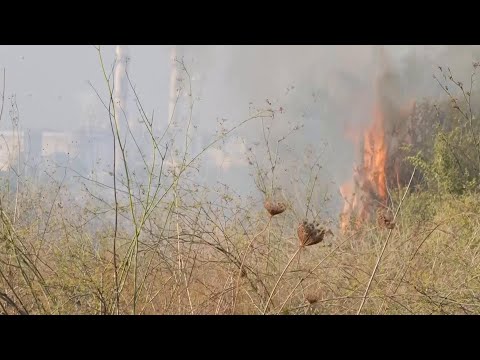 Smoke and flames rise in central Israel after military says missile fired from Yemen lands in an ope