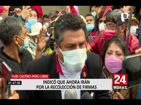 Simpatizantes de Perú Libre celebraron el voto de confianza otorgado al Gabinete Bellido