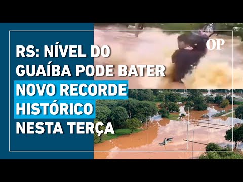 RS: nível do Guaíba pode bater novo recorde histórico nesta terça, segundo projeções da UFRGS