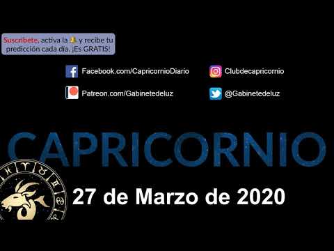 Horóscopo Diario - Capricornio - 27 de Marzo de 2020