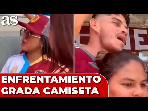 En pleno ARGENTINA-VENEZUELA esto pasó en la GRADA por la CAMISETA de una AFICIONADA