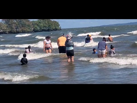 Familias nicaragüenses disfrutan su fin de semana en playa San Jorge en Rivas