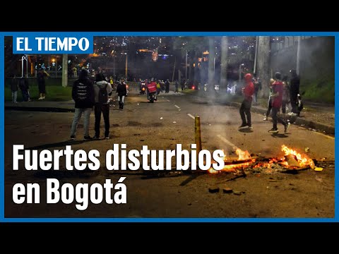 Bloqueos y manifestaciones en la noche de Bogota?