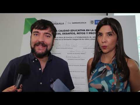 ENTREVISTA JAIME PUMAREJO Y MINISTRA DE EDUCACIÓN MARÍA VICTORIA ÁNGULO   SEC DE EDUCAC