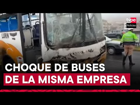 Chorrillos: choque de buses de transporte público deja más de 20 heridos