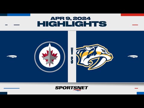 NHL Highlights | Jets vs. Predators - April 9, 2024