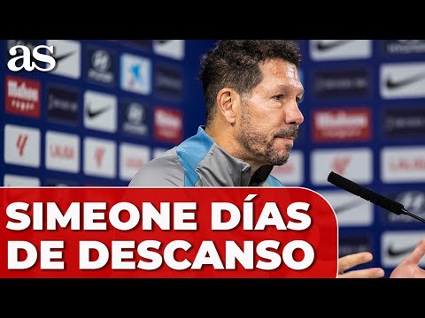 SIMEONE sobre la diferencia de DÍAS de DESCANSO entre el ATLÉTICO y el REAL MADRID