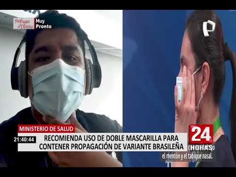 Minsa: recomiendan uso de doble mascarilla para frenar contagios por variante brasileña