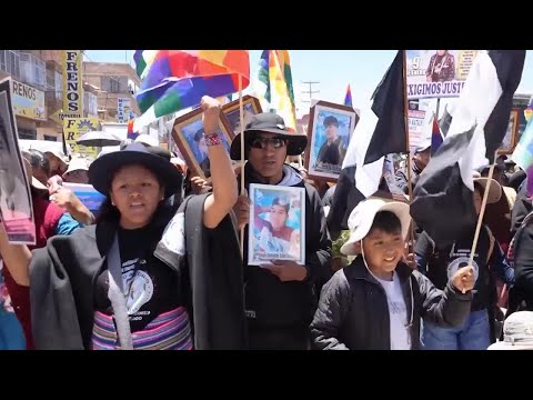 Protest in Peru marks a year of political instability and police violence