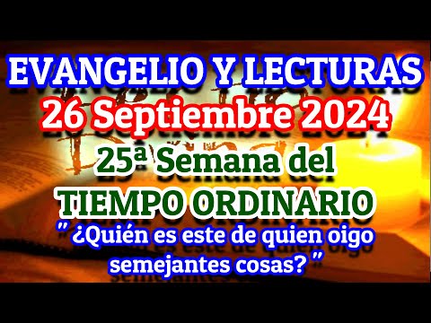 Evangelio de hoy Jueves 26 de Septiembre 2024 | Lecturas del día de hoy