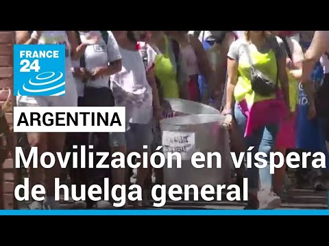 Argentina: movilización frente a la residencia presidencial en vísperas de huelga