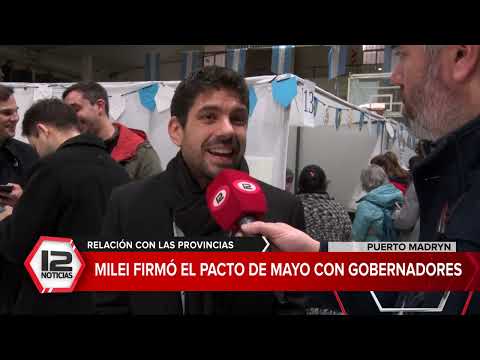 CHUBUT | MILEI FIRMÓ EL PACTO DE MAYO CON GOBERNADORES