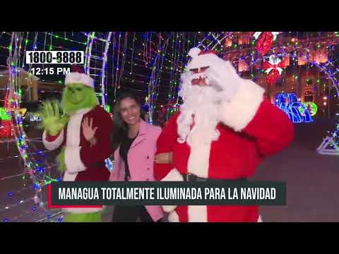 ¡Managua se ilumina para recibir la Navidad con más de 2 mil metros de luces!