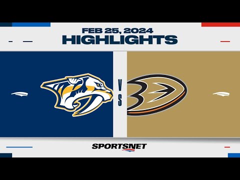 NHL Highlights | Predators vs. Ducks - February 25, 2024