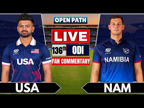 🔴 USA vs NAM | 136th ODI | CWC League 2 2023–27 | Live Cricket Score Update &amp; Commentary