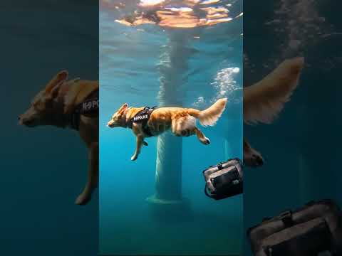 Animal warning to humans | Golden Retriever rescues the subway train #dogs #rescue #animals #shorts