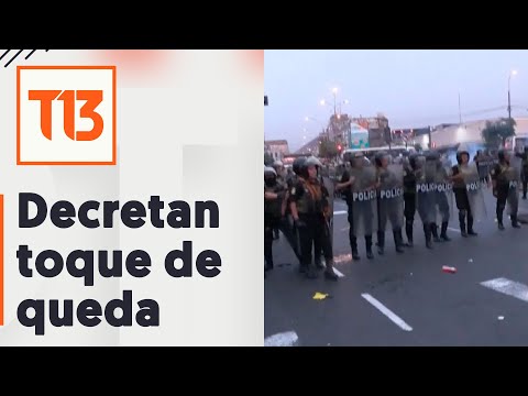 Decretan toque de queda de tres días en Perú tras violentas jornadas