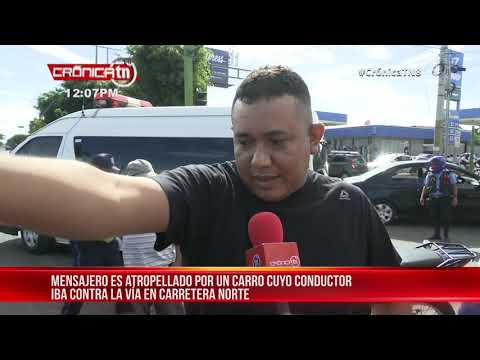 Conductor ebrio atropella a motociclista en Carretera Norte - Nicaragua