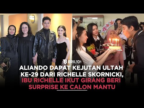 Aliando dapat kejutan ultah ke-29 dari Richelle Skornicki, ibu Richelle ikut girang beri surprise