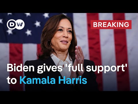 Biden backs VP Harris after dropping out of presidential race | DW News