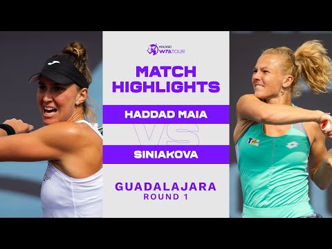 Beatriz Haddad Maia vs. Katerina Siniakova | 2022 Guadalajara Round 1 | WTA Match Highlights