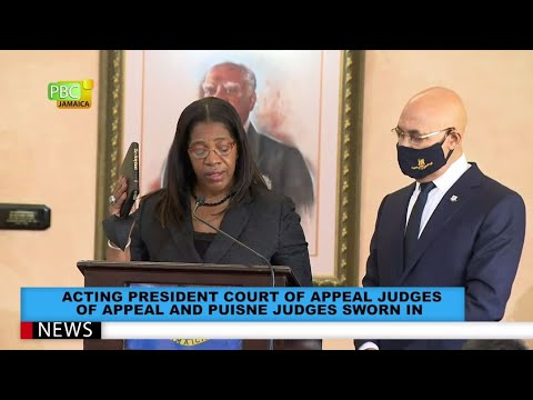 Acting President Court Of Appeal Judges Of Appeal And Puisine Judges Sworn In