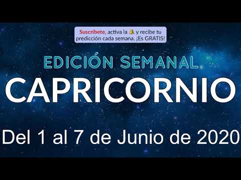 Horóscopo Semanal - Capricornio - Del 1 al 7 de Junio de 2020