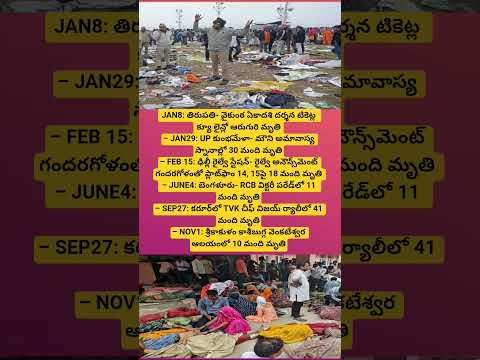ఈ ఏడాది జరిగిన తొక్కిసలాటలు ఇవే#shorts#viral#trending#yt#youtubeshorts#india#crowdmanagement#death